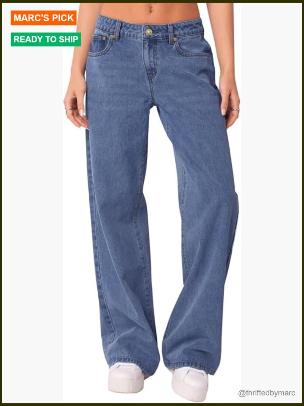 Mid Rise Straight Wide Leg Boyfriend Jeans Y2K Style